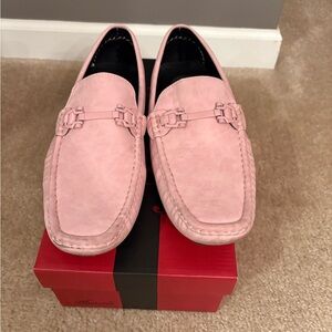 Men's Pink driving Loafers/moccasins